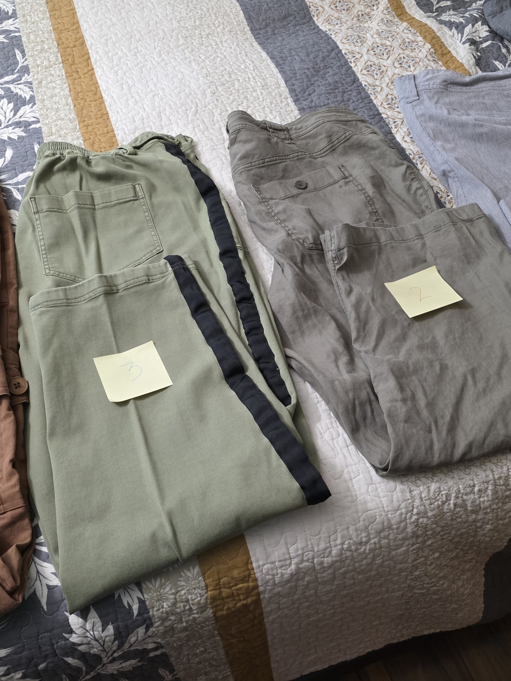 Women's Classic Chino Pants in Light Gray, Olive, Khaki, and Brown - Picture 3 of 3